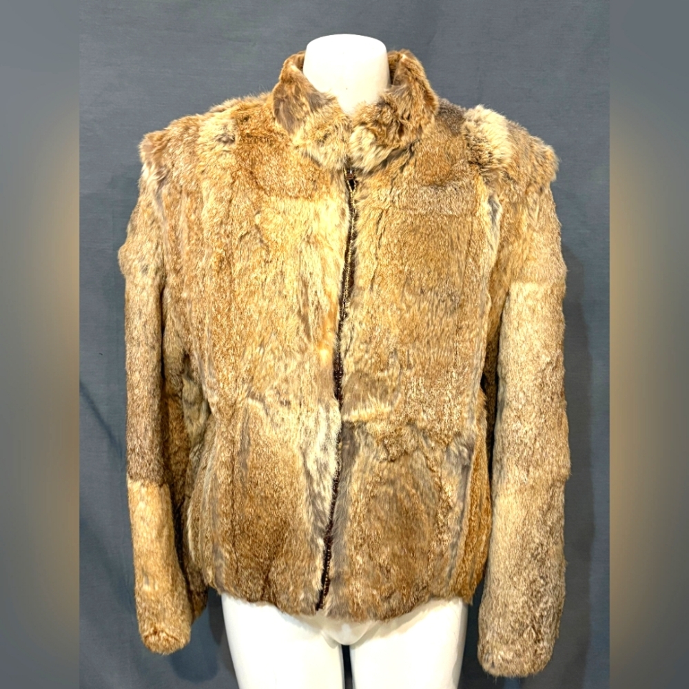 Tan Rabbit Fur Coat